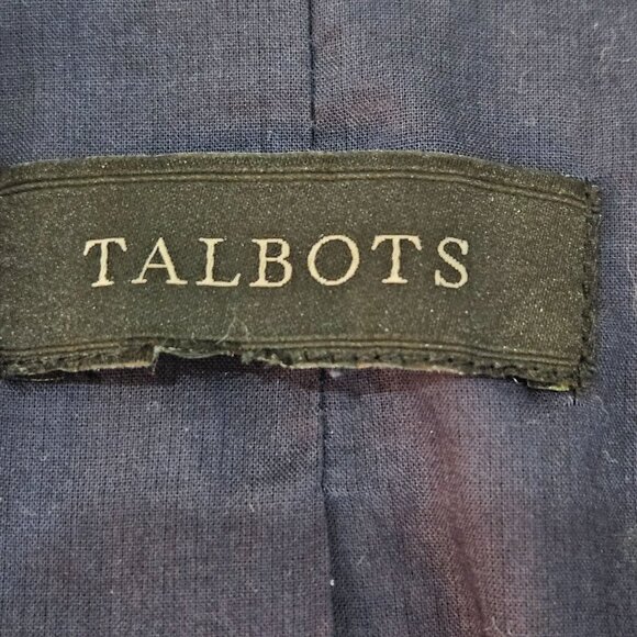 Talbots Blazer Jacket Size Medium Ditsy Floral Blue Pink Cottagecore - Picture 8 of 10